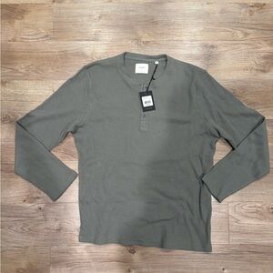 Billy Reid Gray Long Sleeve Tee